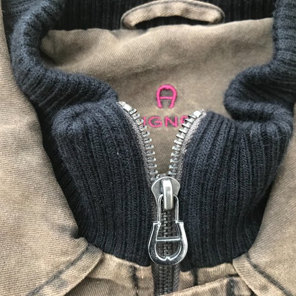 Aigner Men Jacket Brown Style in Italy Front Zippe - Picture 4 of 13